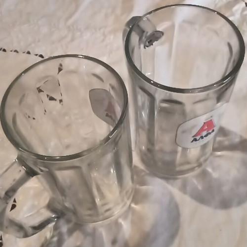 Alfa beer glasses like new, set of two, half liter