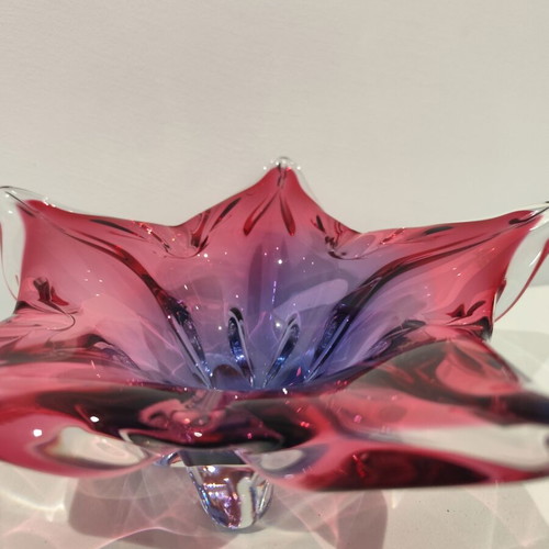 Vintage Czech art glass bowl by Josef Hospodka, 1960s