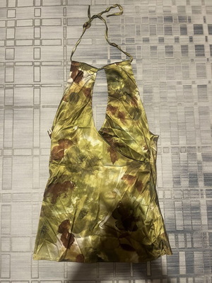 Shein backless summer dress satin like new, colorful, size M