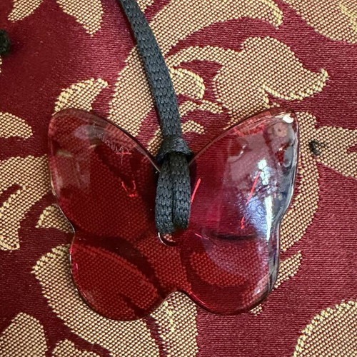 Baccarat butterfly pendant like new