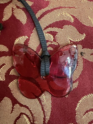 Baccarat butterfly pendant like new