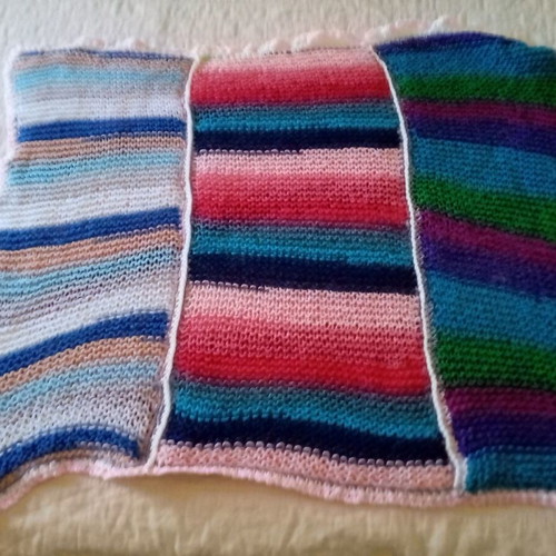 Knitted handmade baby blanket like new