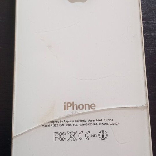 Apple iPhone 4 used with defect, swollen battery, broken back cover