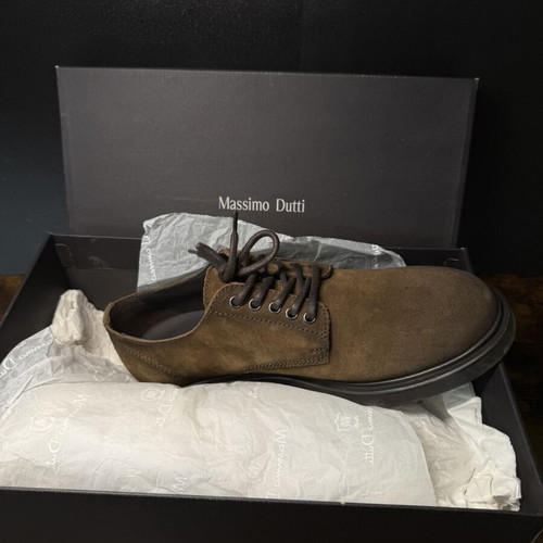 Massimo Dutti St Moritz suede men's shoes size 44, brown