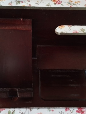 Wooden desk organizer used