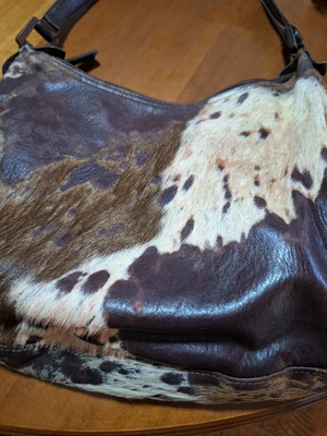 Δερματινη γυναικεία τσάντα χειρός Longchamp σαν καινούργιο, μπεζ καφέ