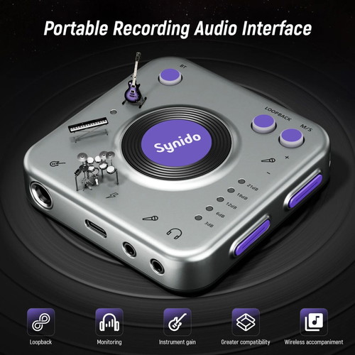 Synido Live Dock A20 Audio Interface like new, silver edition