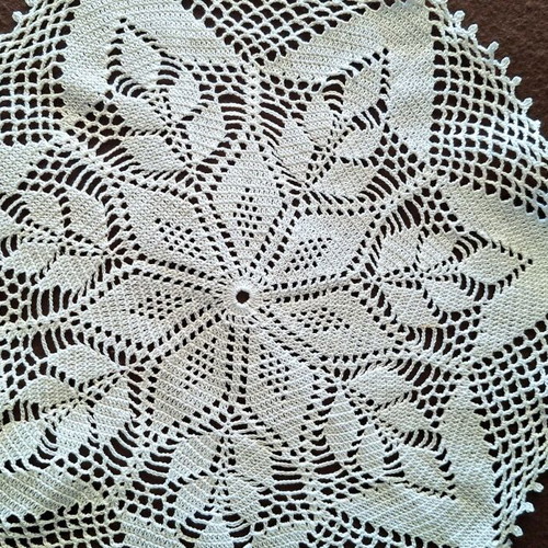 Handmade boho crochet doilies set of 4, diameter 34 cm