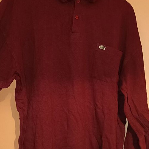 Lacoste long-sleeve polo shirt Large red like new