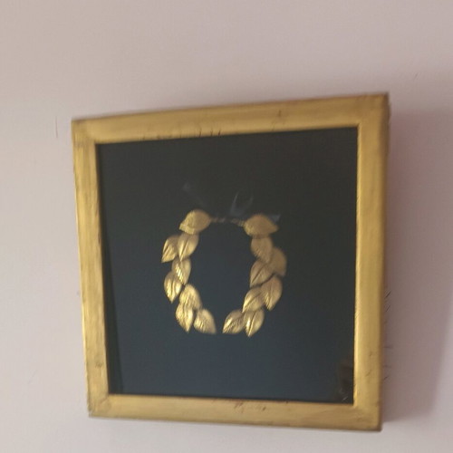 Art print with bronze wreath 28x27 cm used