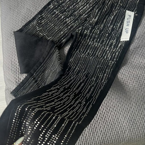 A-Style Black Jeans with Stones new