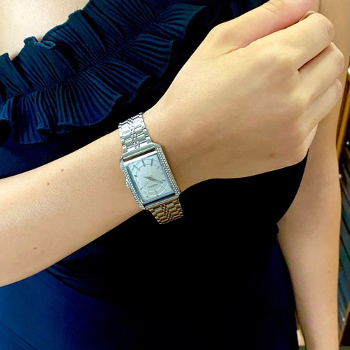 Fossil women's watch like new with 100 Swarovski crystals, steel, sapphire