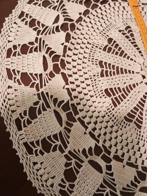Handmade knitted linens like new, set of 2, beige