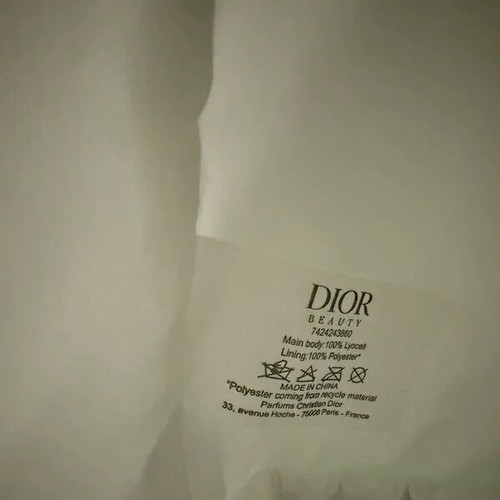 Dior toiletry bag pouch new, white with silver details