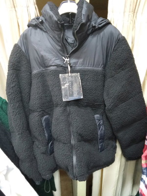 Men's black sherpa jacket new, sizes M-XXL