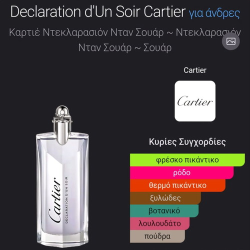 Cartier Declaration D'un Soir Eau de Toilette 30ml like new, vintage 2013