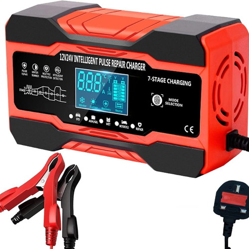 Automatic Car Battery Charger 12V 24V 10A with Display new