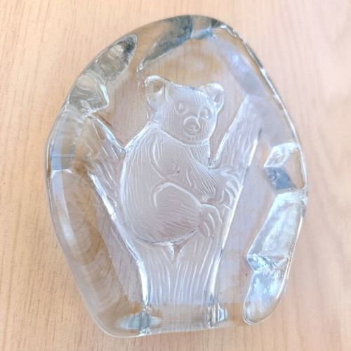 Glass Koala Paperweight souvenir from Australia 1980s like new