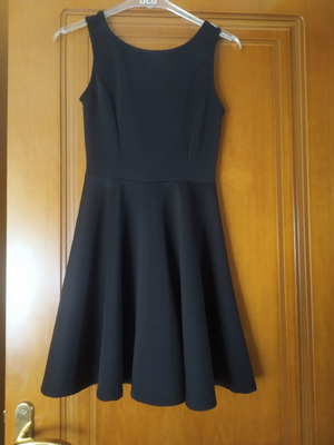 Dress used black with open back, size S