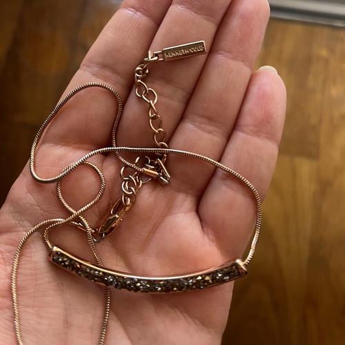 Kenneth Cole necklace like new, black and gold plated