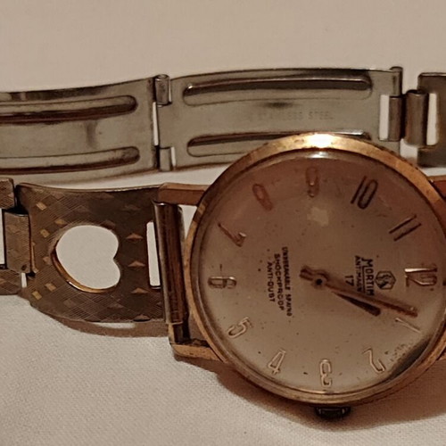 Mortima vintage mechanical wristwatch 17 jewels, gold case