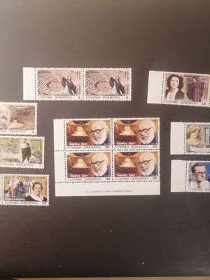 Stamps 1987 complete mint set with Karolos Koun block