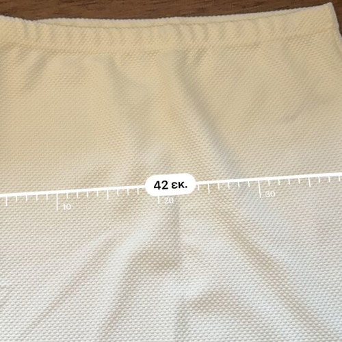 White midi skirt with mesh detail, size L, like new