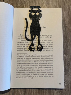 Handmade 3D printed cat bookmark new