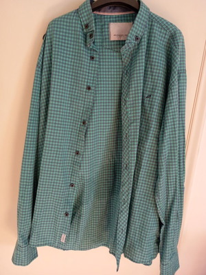 Rodrigo checked shirt 5XL like new, blue and green