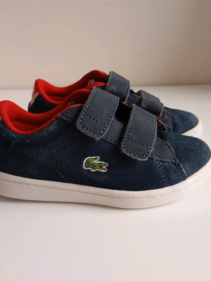 Lacoste leather sports shoes for boys used, size 25, blue