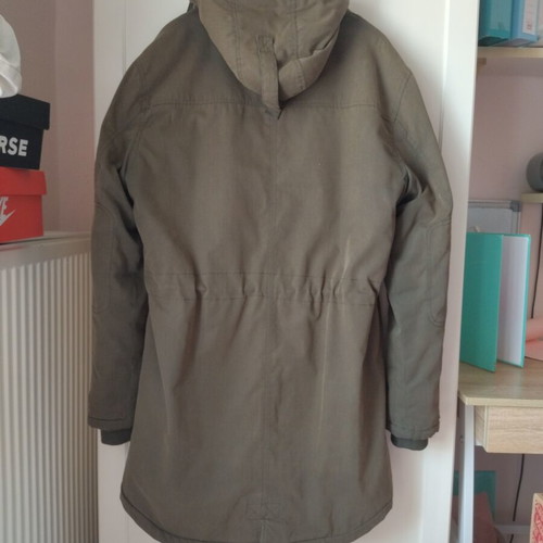 Tokyo Laundry men's parka jacket XL used, khaki with sherpa lining
