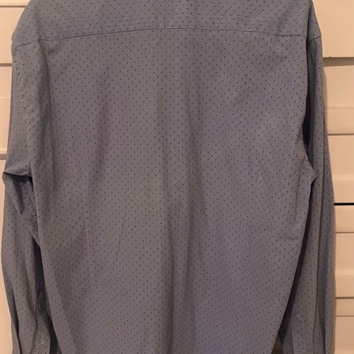 Blue dress shirt used, slim XXL, excellent condition