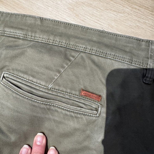 Jack & Jones men's fabric pants used, size XL XXL, khaki