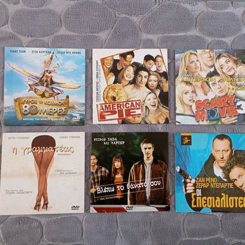DVD set of 6 comedy and adventure movies like new with Greek subtitles