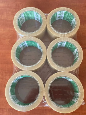 Roller Pack PVC packing tape 48mm x 60m, pack of 6, new