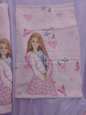 Παπλωματοθήκη μονή σετ Barbie 100% βαμβάκι 1.60×2.40