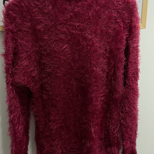 Stradivarius blouse used, burgundy, size S, fluffy soft