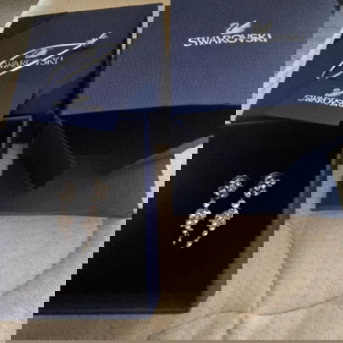 Σκουλαρίκια Swarovski καινούργια, ασημί