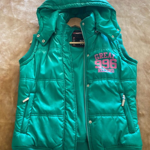 Abysse Women's Sleeveless Jacket Green Like New
