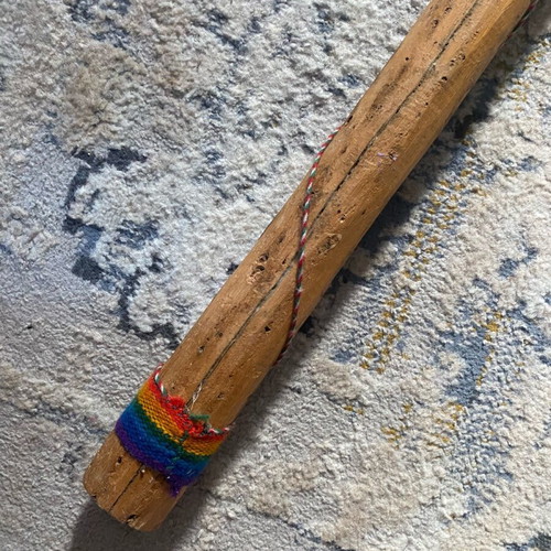 Wooden rain stick used musical instrument 70 cm