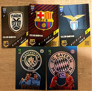 Ποδοσφαιρικά σήματα ομάδων σε κάρτες cards Adrenalin