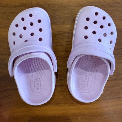 Pink kids Crocs like new