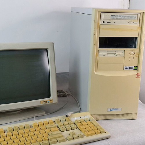 Vintage Zenith Data Systems Z-Server EL computer set used