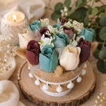 Ceramic Pot with Tulip Soap Flowers New