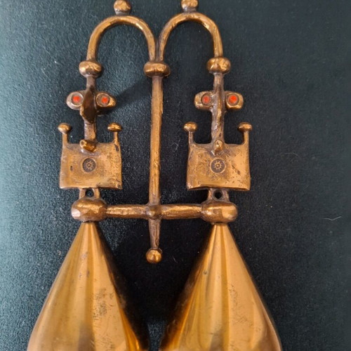 Double brass bell used vintage likely work by Muharos Lajos
