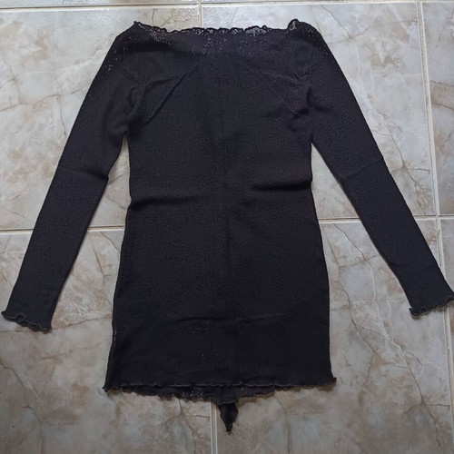 Lace blouse, black, size M