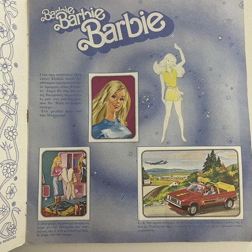 Barbie Panini sticker album 1983 used, 169/180 stickers complete