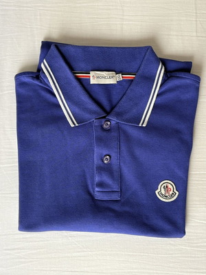Moncler Blue Men's Polo Shirt like new, XXL