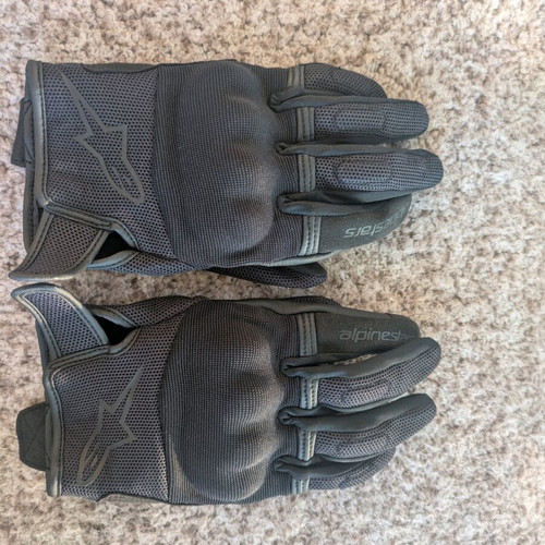 Alpinestars Copper Summer men's black motorcycle gloves new, size Large