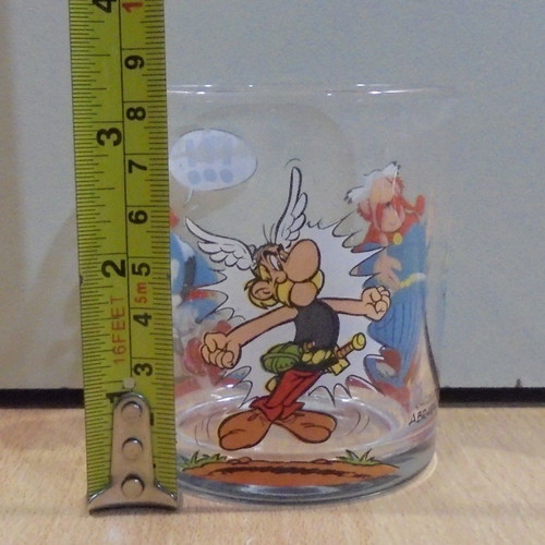 Asterix Abraracourcix & Barbe Rouge vintage Nutella promotional glass 1995 used